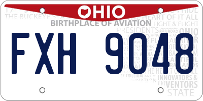 OH license plate FXH9048