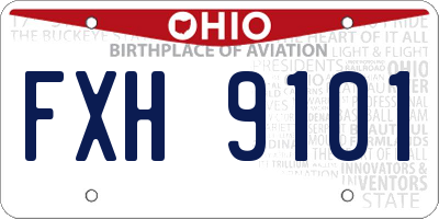 OH license plate FXH9101