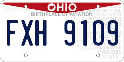 OH license plate FXH9109
