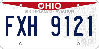 OH license plate FXH9121