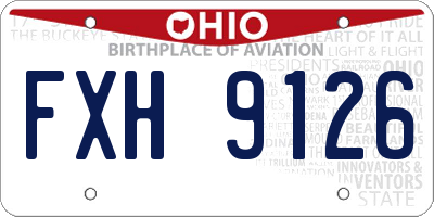 OH license plate FXH9126