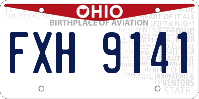 OH license plate FXH9141