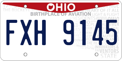 OH license plate FXH9145