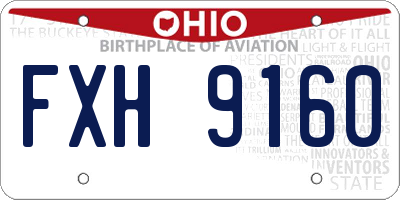 OH license plate FXH9160