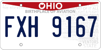 OH license plate FXH9167