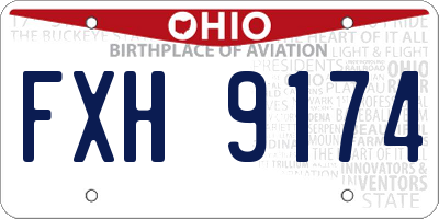 OH license plate FXH9174