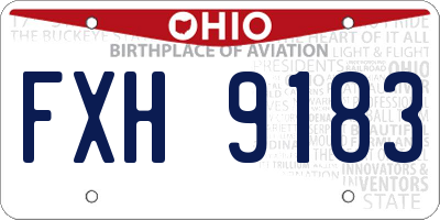 OH license plate FXH9183