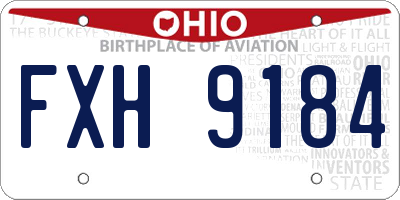 OH license plate FXH9184