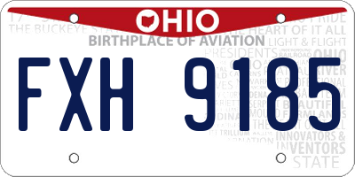 OH license plate FXH9185