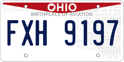 OH license plate FXH9197