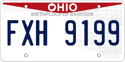 OH license plate FXH9199