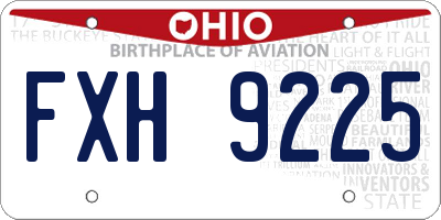 OH license plate FXH9225