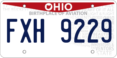 OH license plate FXH9229