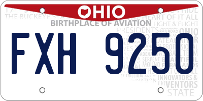 OH license plate FXH9250