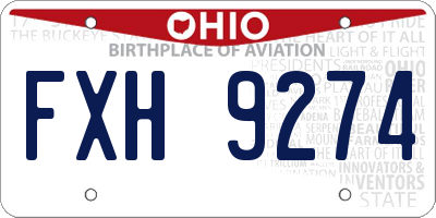 OH license plate FXH9274