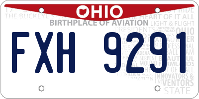 OH license plate FXH9291