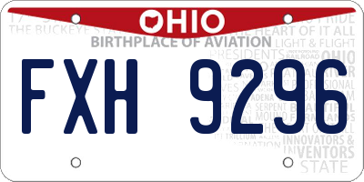 OH license plate FXH9296