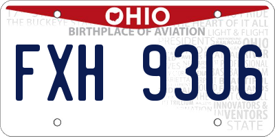 OH license plate FXH9306