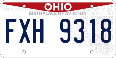 OH license plate FXH9318