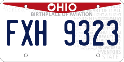 OH license plate FXH9323