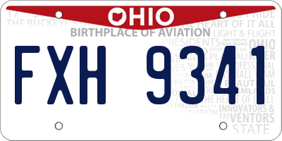 OH license plate FXH9341