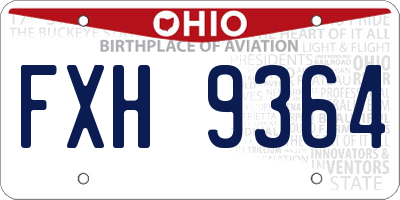 OH license plate FXH9364