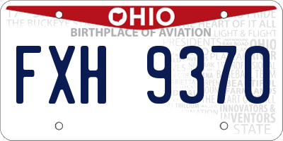 OH license plate FXH9370