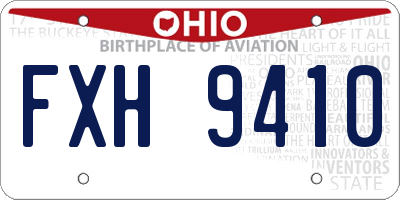 OH license plate FXH9410