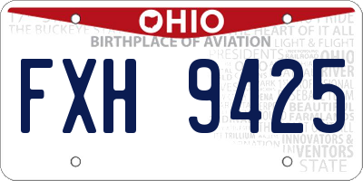 OH license plate FXH9425