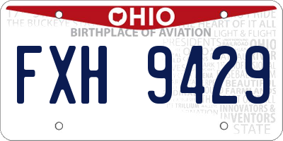 OH license plate FXH9429