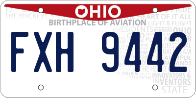 OH license plate FXH9442