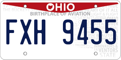 OH license plate FXH9455