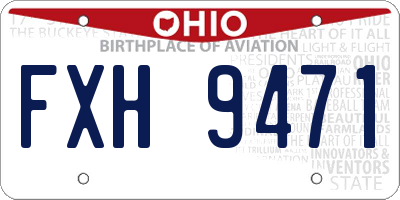 OH license plate FXH9471