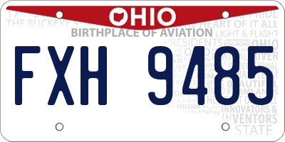 OH license plate FXH9485