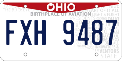 OH license plate FXH9487