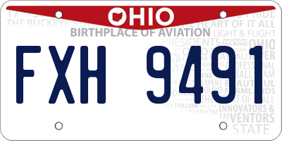 OH license plate FXH9491