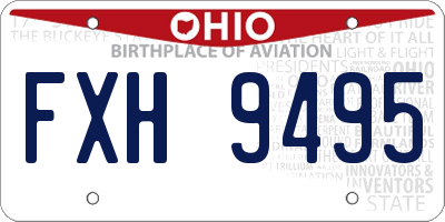 OH license plate FXH9495