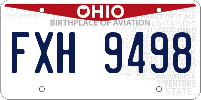 OH license plate FXH9498