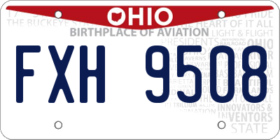 OH license plate FXH9508