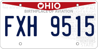 OH license plate FXH9515