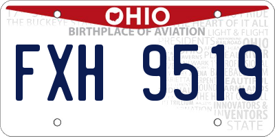 OH license plate FXH9519