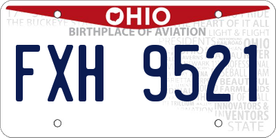 OH license plate FXH9521