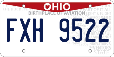 OH license plate FXH9522