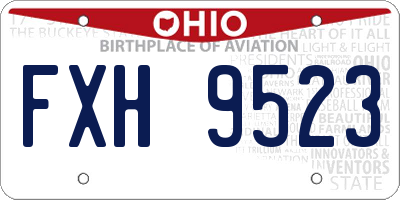 OH license plate FXH9523