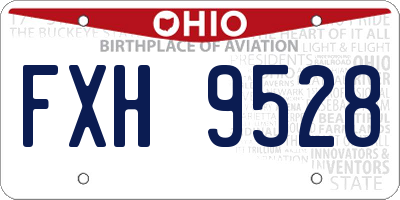 OH license plate FXH9528