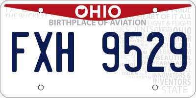 OH license plate FXH9529