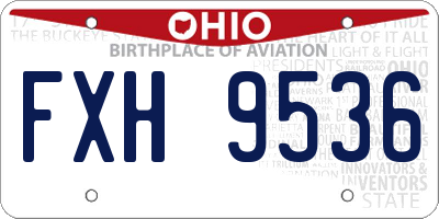 OH license plate FXH9536