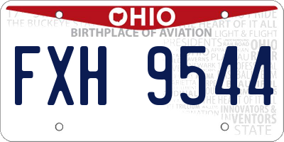 OH license plate FXH9544