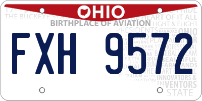 OH license plate FXH9572