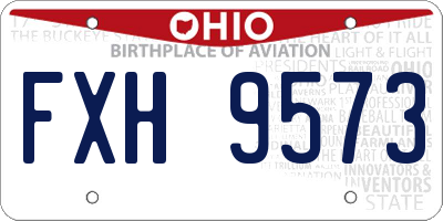 OH license plate FXH9573